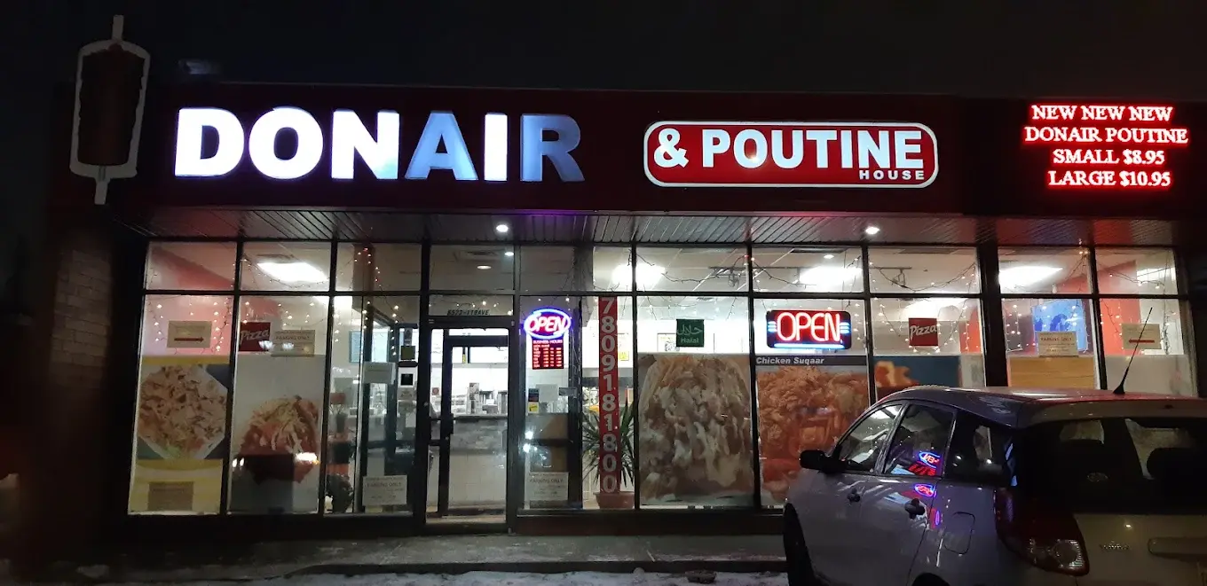 Contact Donair and Poutine House Edmonton - halal Mediterranean restaurant serving donairs, poutine, pizza and kabob at 8523 118 Ave NW